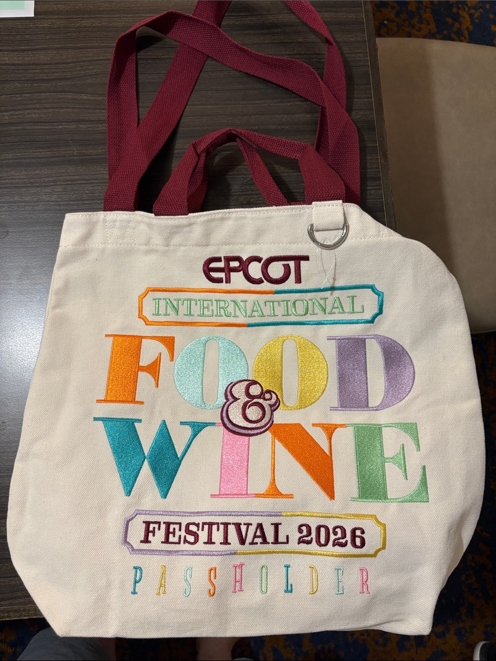EPCOT Disney World Park Food & Wine Festival 2026 Tote Bag- Passholder exclusive